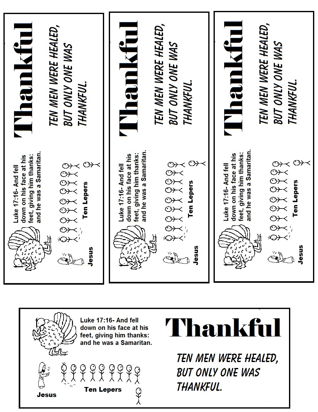 Thanksgiving "One Thankful Leper" Sunday School Lesson